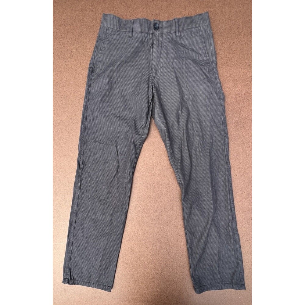 Calvin Klein Flat Front Gray pinstripes 31x32 100% Cotton Pants
